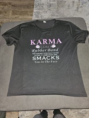 KARMA Graphic Short Sleeve Tee - Black